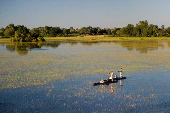 Mokoro on the Okavango Delta