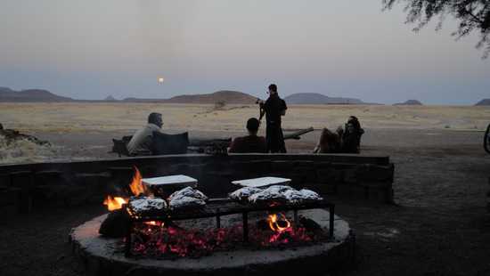 Campsite after a day's cycle in Damaraland