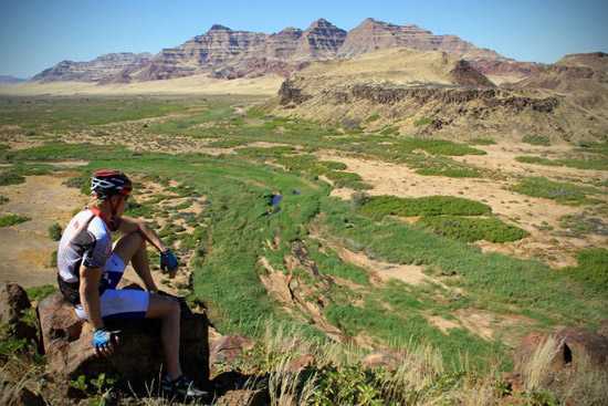 Checking out the view on the 2011 Damaraland Challenge4aCause Cycle