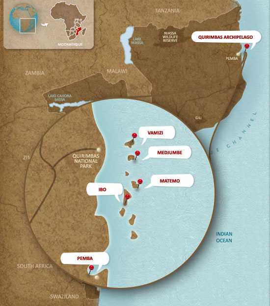 Quirimbas Archipelago Map