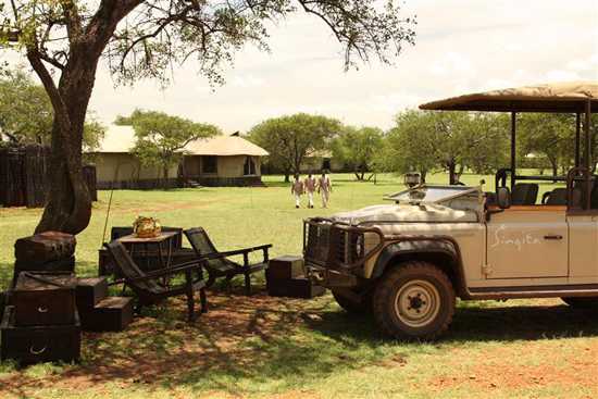 Drive up to Sabora for your tented camp stay