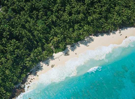 Take a stroll on fregate Beach in the Seychelles