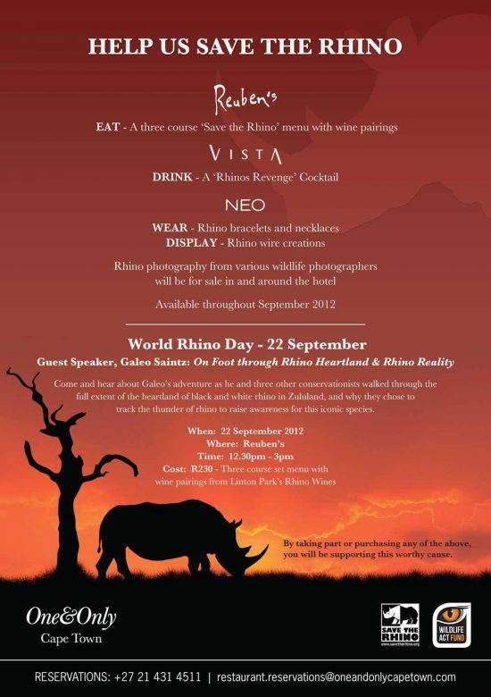 One&Only Save The Rhino Event