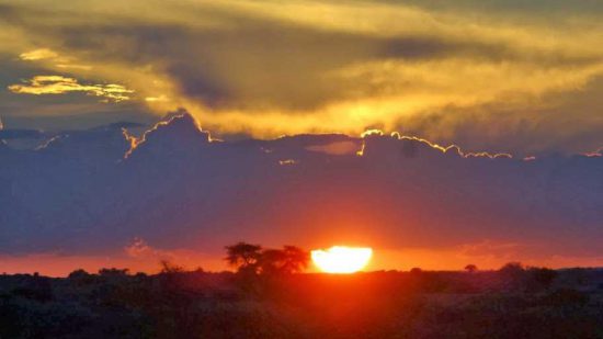 Sunset Over The Kalahari