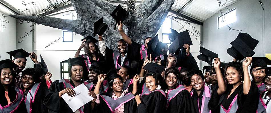 Students graduating from the Hazyview Digital Learning Centre