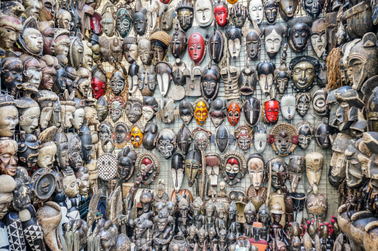 An array of masks