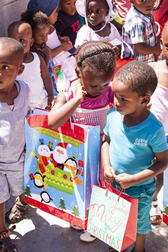 The children with their presents