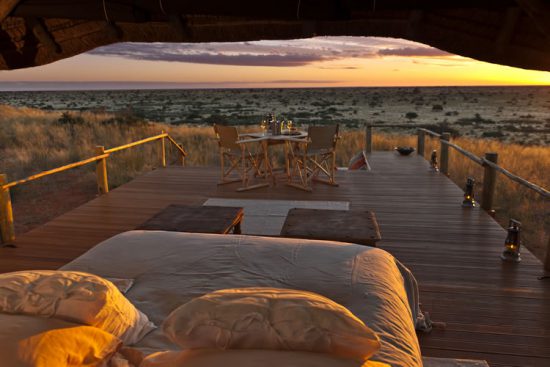 Tswalu sleepout deck in the Kalahari, South Africa