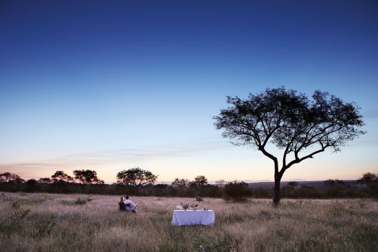 An exclusive dinner as the sun goes down 