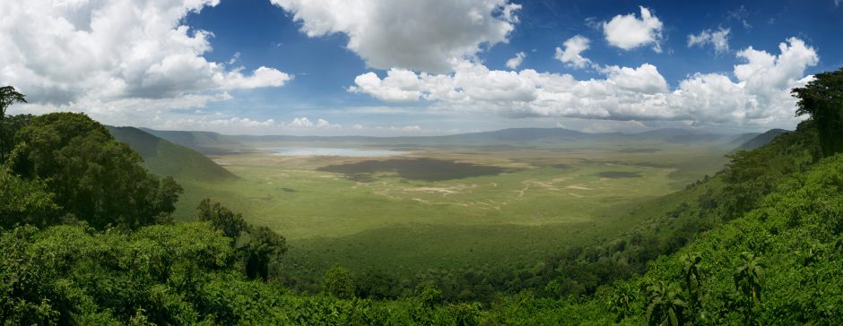 Top experiences in Africa: Panoramic view of the Ngorongoro Crater in Tanzania