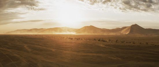 Coucher de soleil en Namibie