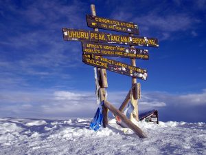 Top of mount Kilimanjaro