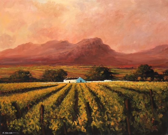 Mauro Chiarla's painting of the Winelands