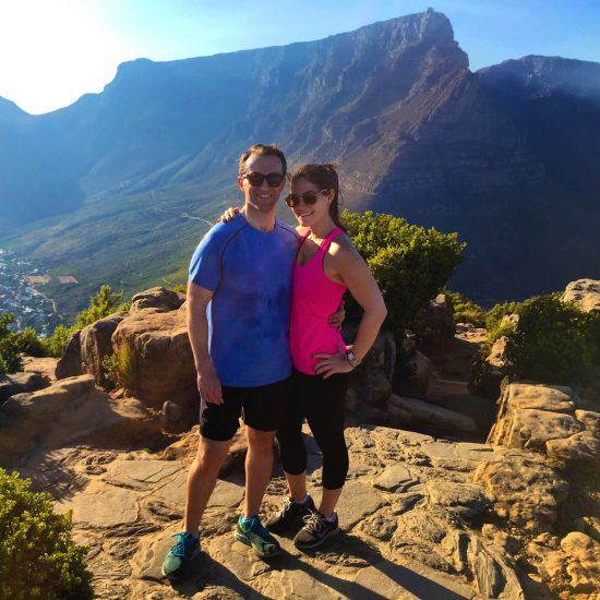 Lauren and Joe on Lion's head in Cape Town