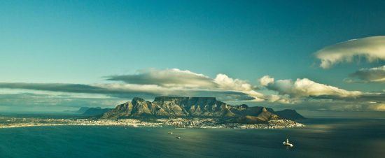 Table Mountain as viewed from the sea