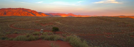 Sunset view of Namibia's wilderness