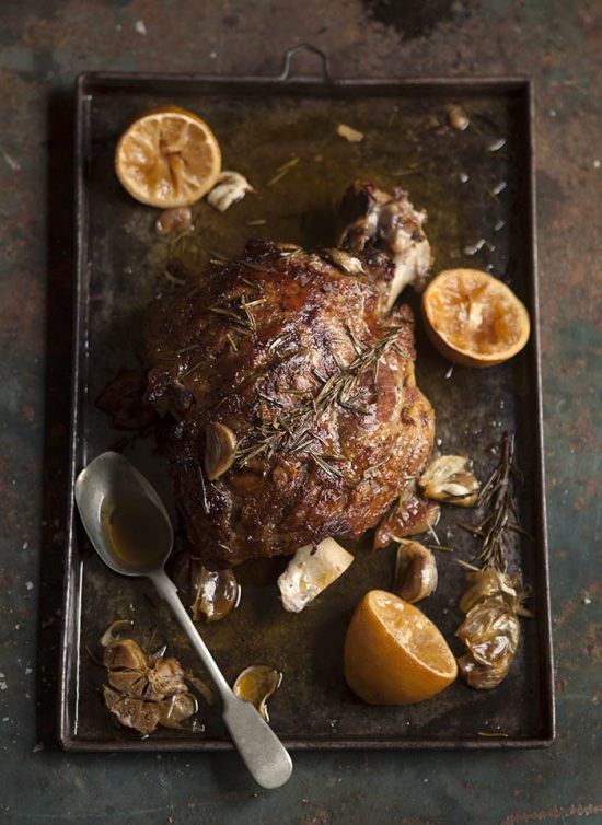 Roast Lamb in Harissa Paste