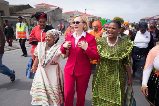 Helen Zille and Mama Gloria Bebeza at Khumbulani Centre's official opening ceremony