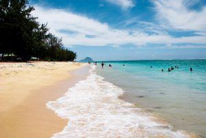 Flic-en-flac, en la isla Mauricio, cuenta con una de las mejores playas de África