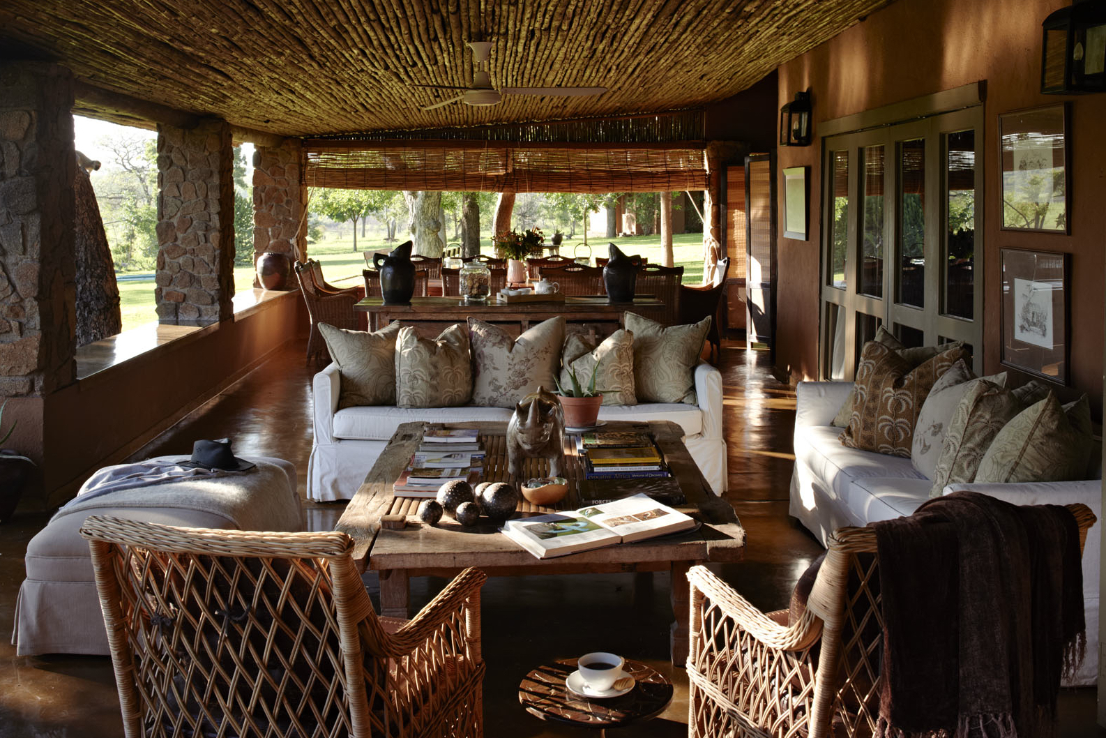 Vue de la terrasse du Singita Casleton Camp