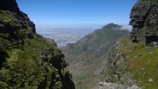 Vista da rota de Platteklip Gorge