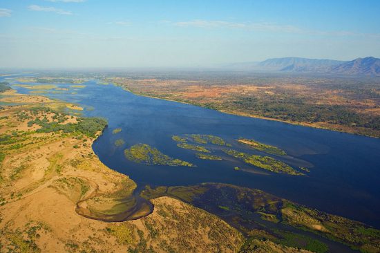 Vista aérea de Mana Pools