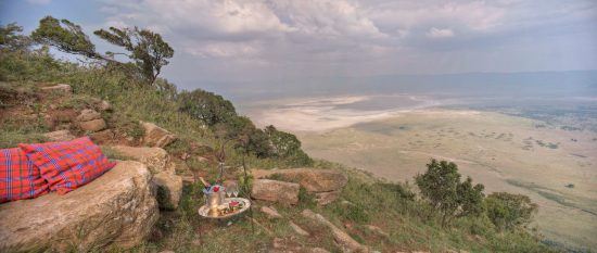 View of Ngorongoro Crater from the Ngorongoro Lodge