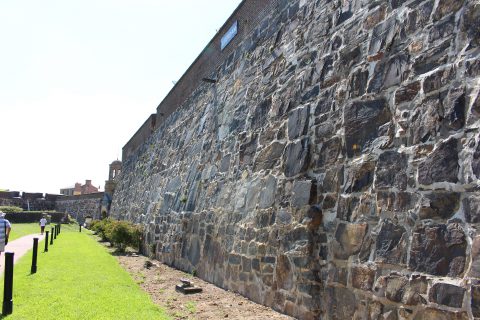 A wall at the Castle of Good Hope