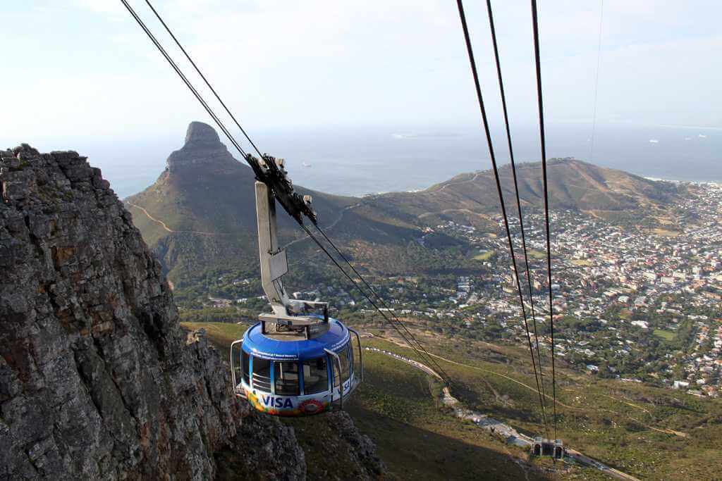 The Cable Car takes visitors up to the top of Table Mountain