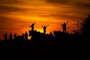 Sunset party in Africa