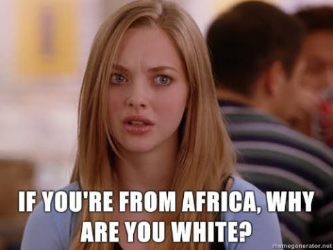 Mean Girls meme about outsider questions about Africa 