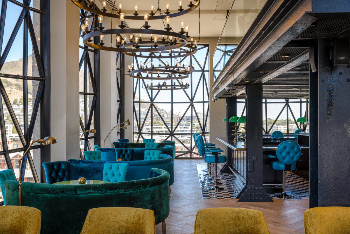 The exquisite restaurant and bar at the Silo Hotel 