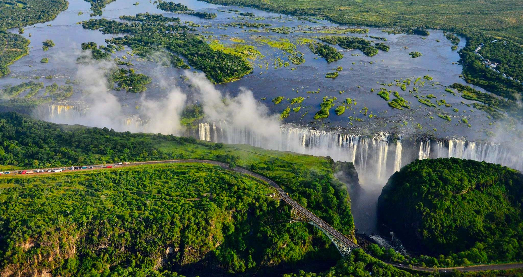 Victoria Falls as viewed from above