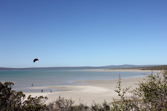 Plage de Kraalbaai dans le Lagon de Langebaan