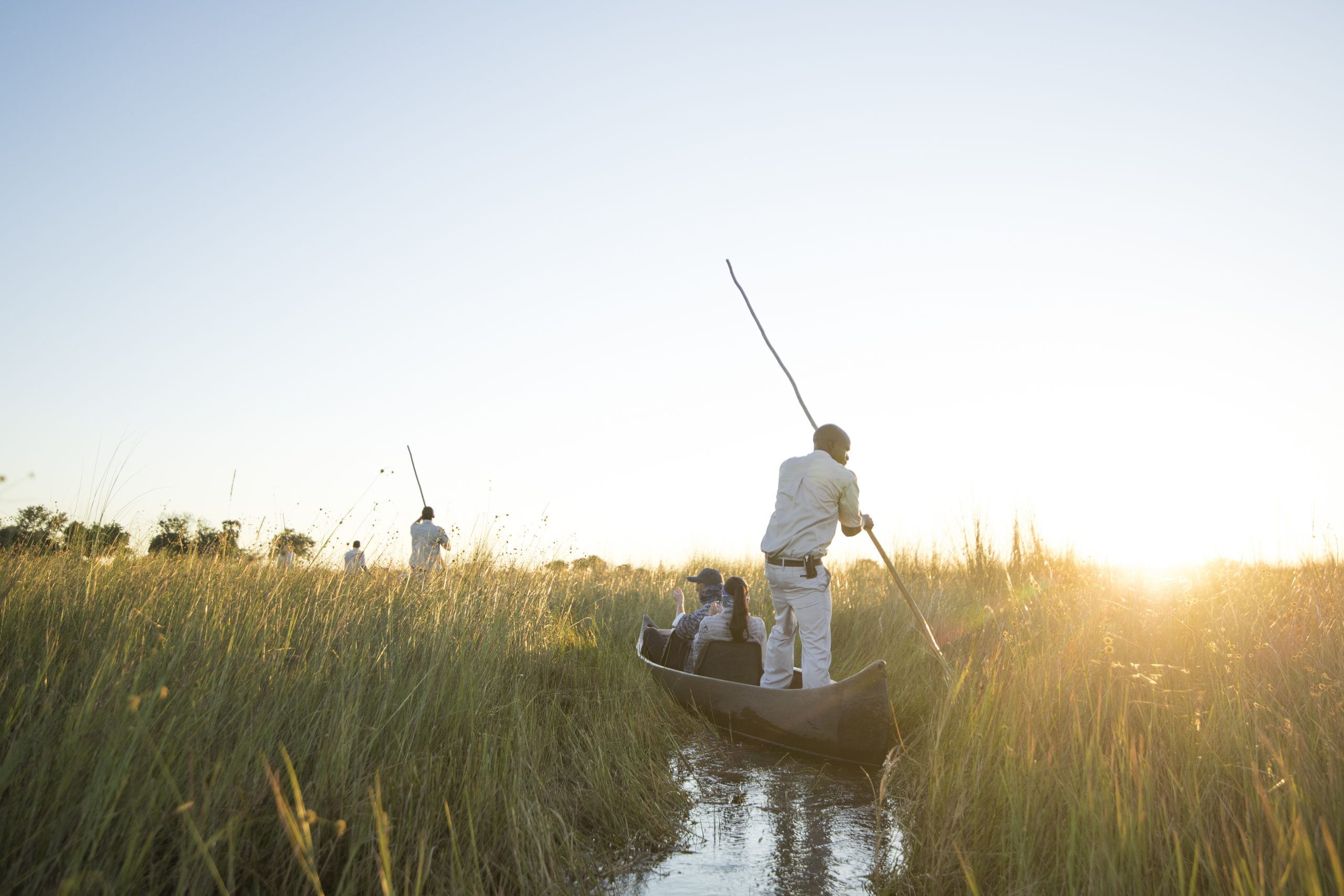 Mokoro ride at camp okavango