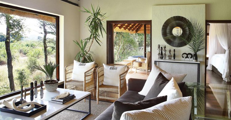 Una de las suites de Londolozi Tree Camp