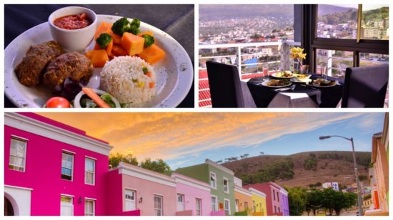 Bo-Kaap Kambuis proporciona comida Cape Malay com vistas deslumbrantes das montanhas da Table Mountain