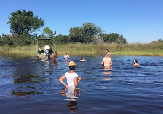 swim in okavango