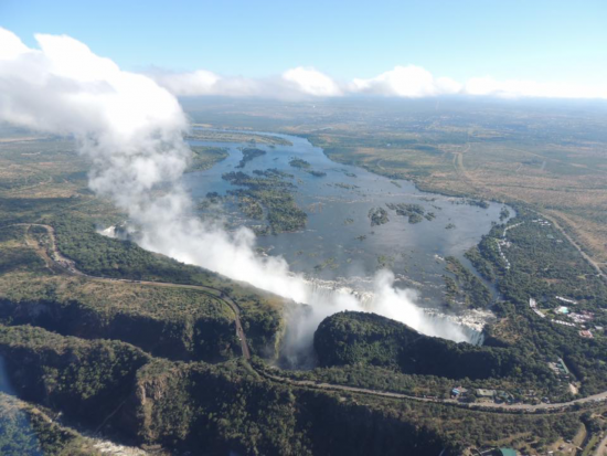 A flight to see the full majestic Victoria Falls 