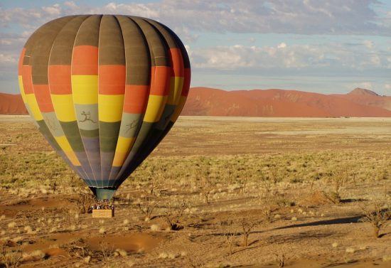 Hot air balloon ride in Namibia