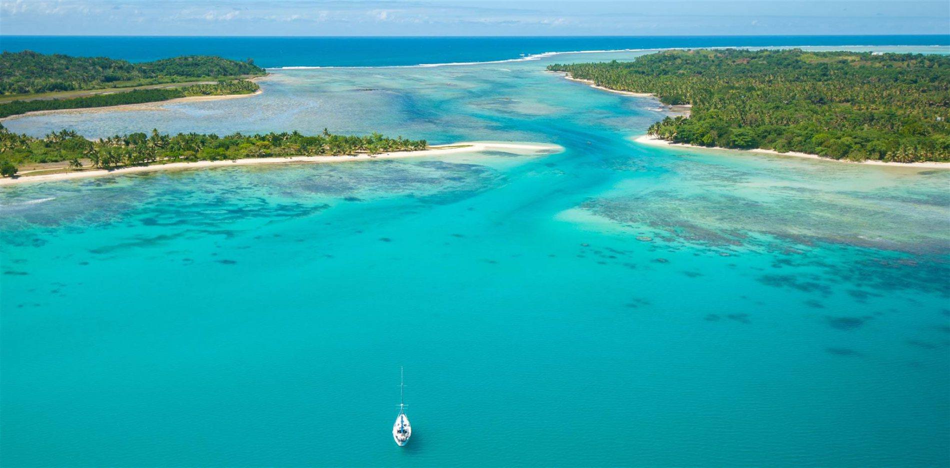 Aerial view of Sainte Marie Island in Madagascar