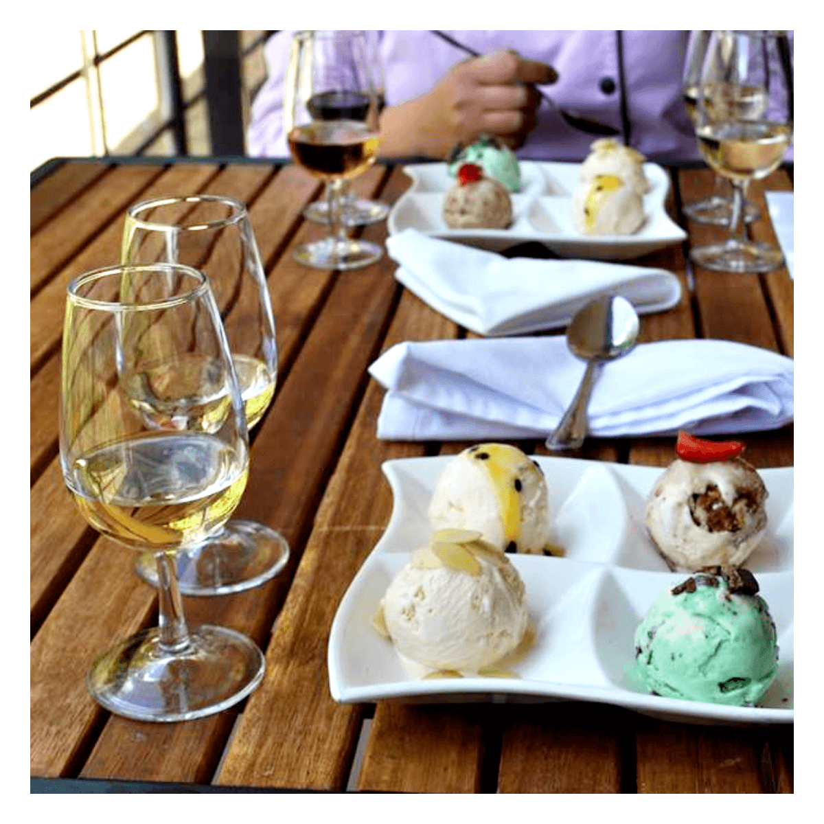 ice cream wine tasting