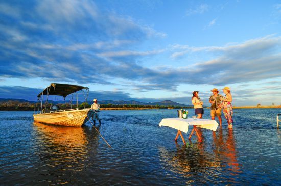 A boat cruise in Zambezi River