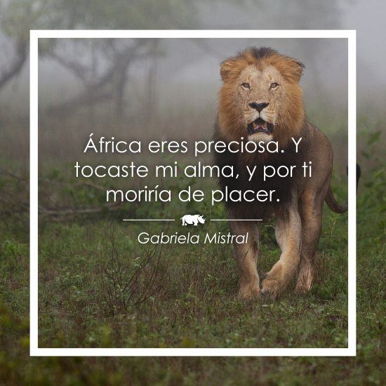 Frase sobre África de Gabriela Mistral