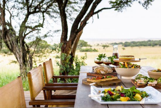 Delicious lunch in the African bush at Singita Serengeti House