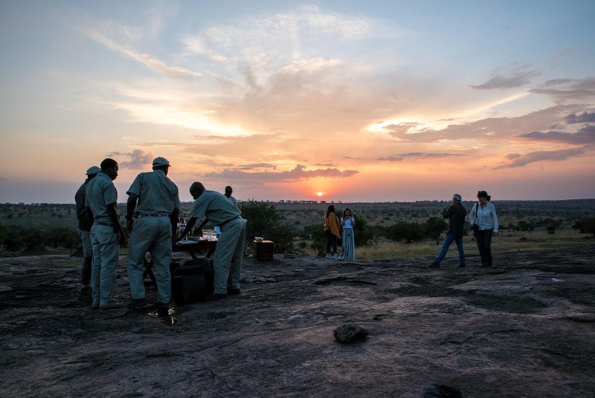 Sunset drinks and aperitifs in the bush