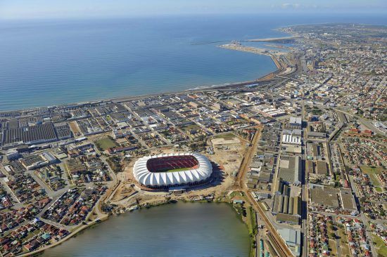 Nelson Mandela Stadium in Port Elizabeth, Südafrika