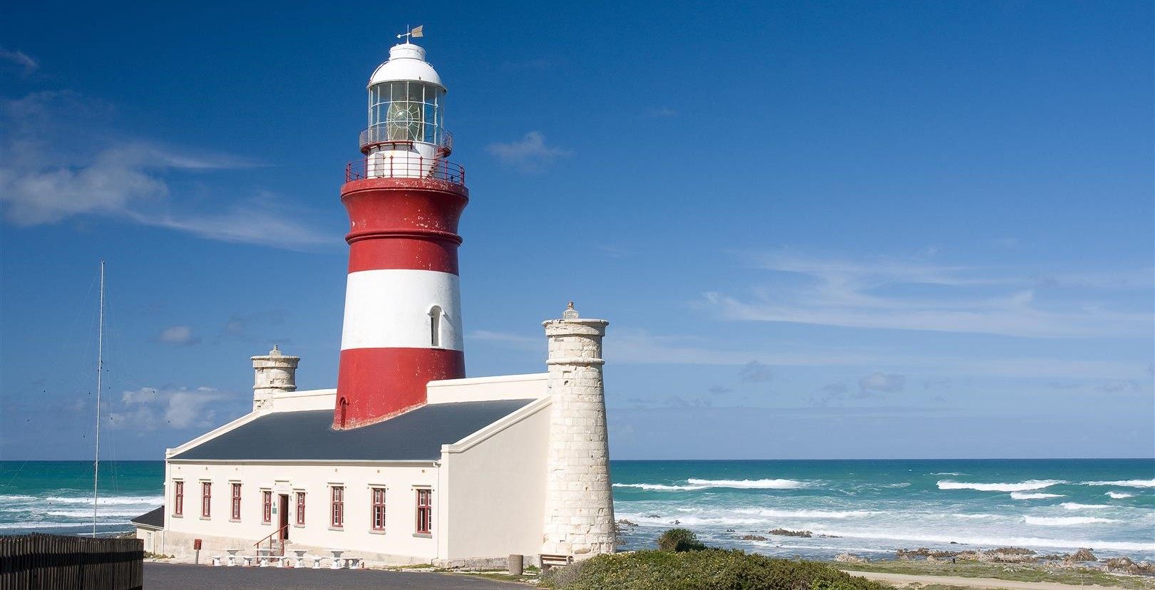 Lighthouse at the Cape Agulhas in South Africa