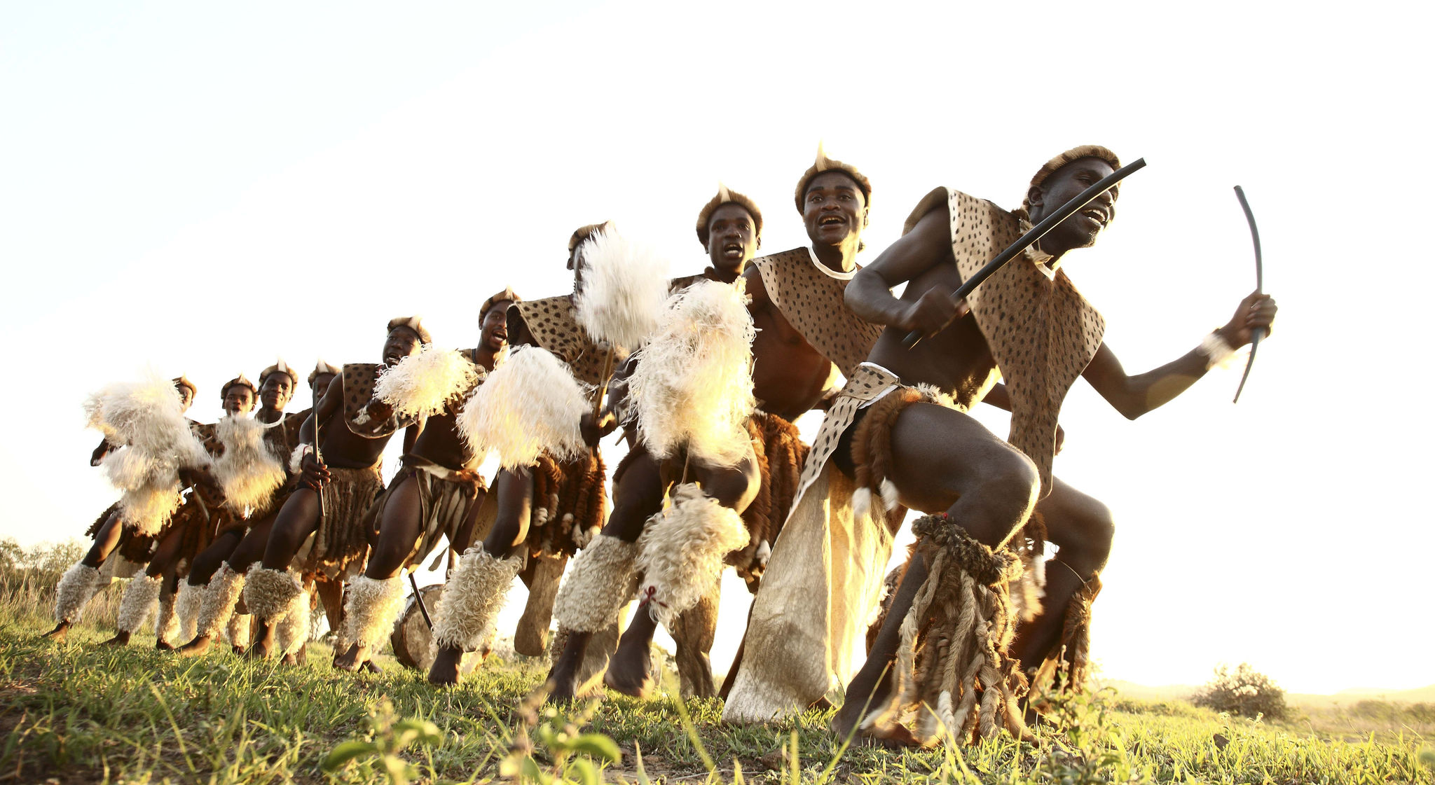 Zulu dancers in South Africa at Phinda Rock Lodge