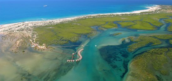 Flamingo Bay in Mozambique